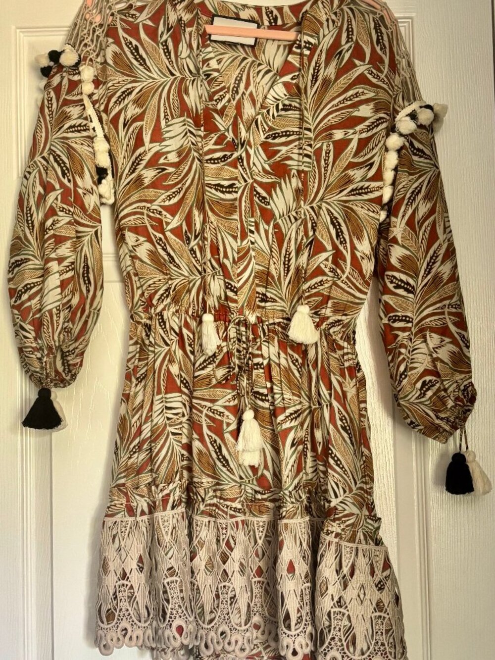 Alexis Mini Dress Persia Tassel-Trim - Size S